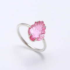 Pink Leaf in 925 Sterling Silver