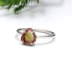 Pink Green Slice in 925 Sterling Silver