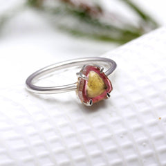 Pink Green Slice in 925 Sterling Silver