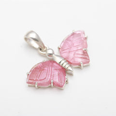 Reddish Pink Tourmaline Butterfly Pendant – Bold & Beautiful