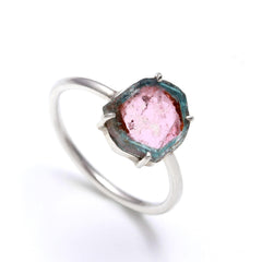 Blue Pink Slice in 925 Sterling Silver