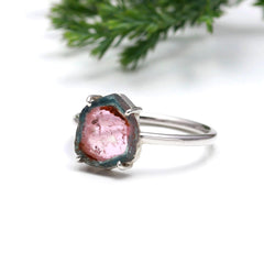 Blue Pink Slice in 925 Sterling Silver