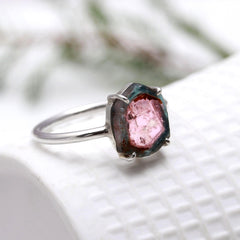 Blue Pink Slice in 925 Sterling Silver