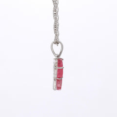 Designer Pink Butterfly Pendant in 925 Sterling Silver