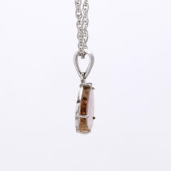 Light Pink Watermelon Tourmaline Slice Pendant – 925 Sterling Silver