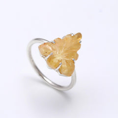 Yellow Leaf in 925 Sterling Silver