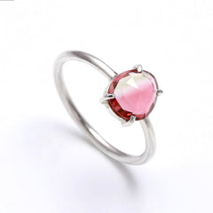 Brown & White (Transparent) in 925 Sterling Silver