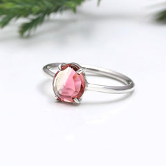 Brown & White (Transparent) in 925 Sterling Silver