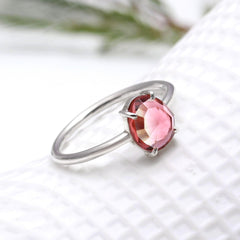 Brown & White (Transparent) in 925 Sterling Silver