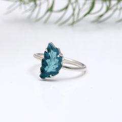Blue Leaf in 925 Sterling Silver