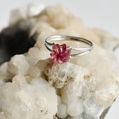 Bicolor Tourmaline Melon Ring โ 925 Sterling Silver