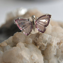 Tourmaline Butterfly Ring (Wide) โ 925 Sterling Silver