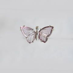 Tourmaline Butterfly Ring (Wide) โ 925 Sterling Silver
