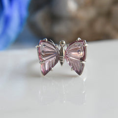 Tourmaline Butterfly Ring (Tall) โ 925 Sterling Silver