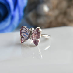 Tourmaline Butterfly Ring (Tall) โ 925 Sterling Silver