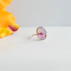 Tourmaline Cushion Cab Ring โ 925 Sterling Silver
