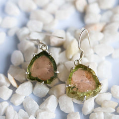 925 Sterling Silver Thick Watermelon Slice Earrings