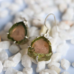 925 Sterling Silver Thick Watermelon Slice Earrings