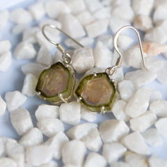 925 Sterling Silver Light Watermelon Slice Earrings