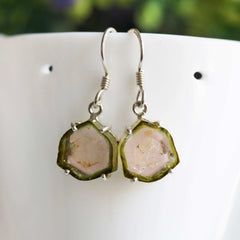 925 Sterling Silver Light Watermelon Slice Earrings