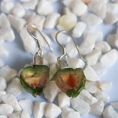 925 Sterling Silver More Green Watermelon Slice Earrings