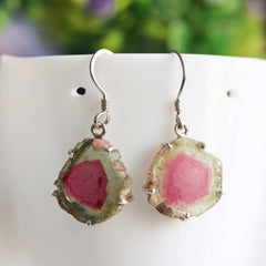 925 Sterling Silver Watermelon Slice Earrings