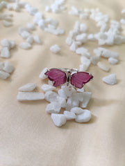 Pink Tourmaline Butterfly Ring โ 925 Sterling Silver