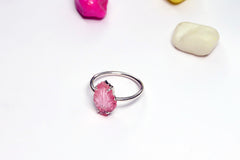Pink Leaf in 925 Sterling Silver