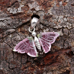 Pink & Green Petite Butterfly Pendant – Unique Wing Design