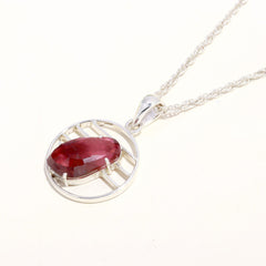 Designer Pink Tourmaline Pendant – 925 Sterling Silver