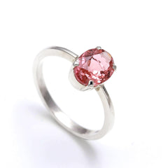 Tourmaline Oval Cut in 925 Sterling Silver
