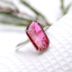 Pink & White (Long) in 925 Sterling Silver