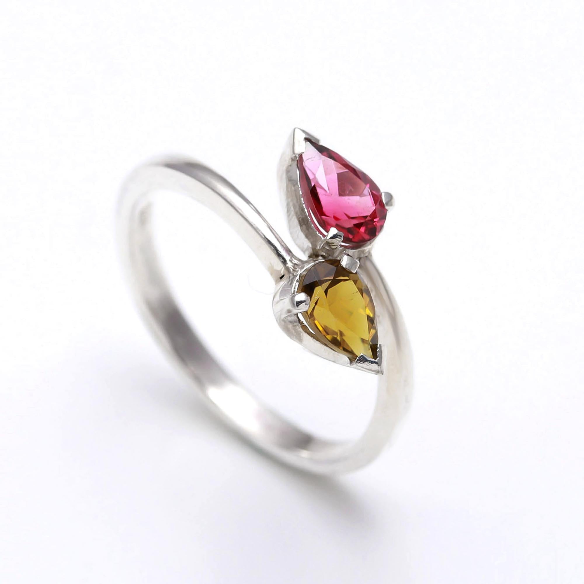 Tourmaline Paan Cut  in 925 Sterling Silver