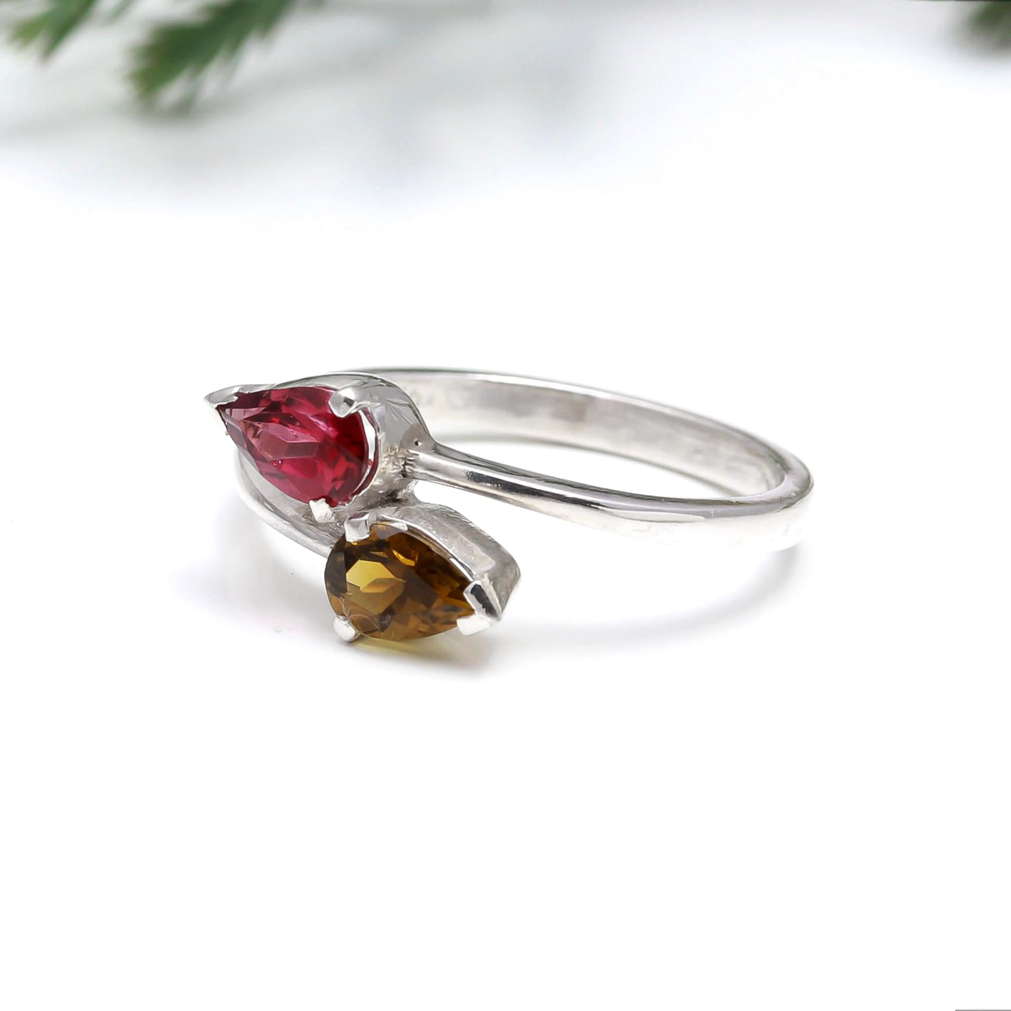 Tourmaline Paan Cut  in 925 Sterling Silver
