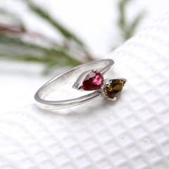 Tourmaline Paan Cut  in 925 Sterling Silver