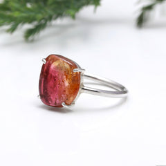 Pink Green Slice with Jardi  in 925 Sterling Silver