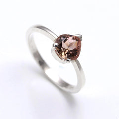 Tourmaline Heart Shape Cut in 925 Sterling Silver