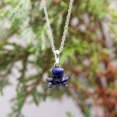 Lapis Lazuli Octopus Pendant in 925 Sterling Silver