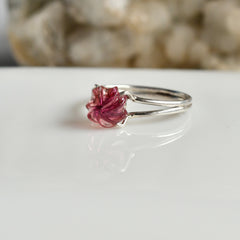 Bicolor Tourmaline Melon Ring – 925 Sterling Silver