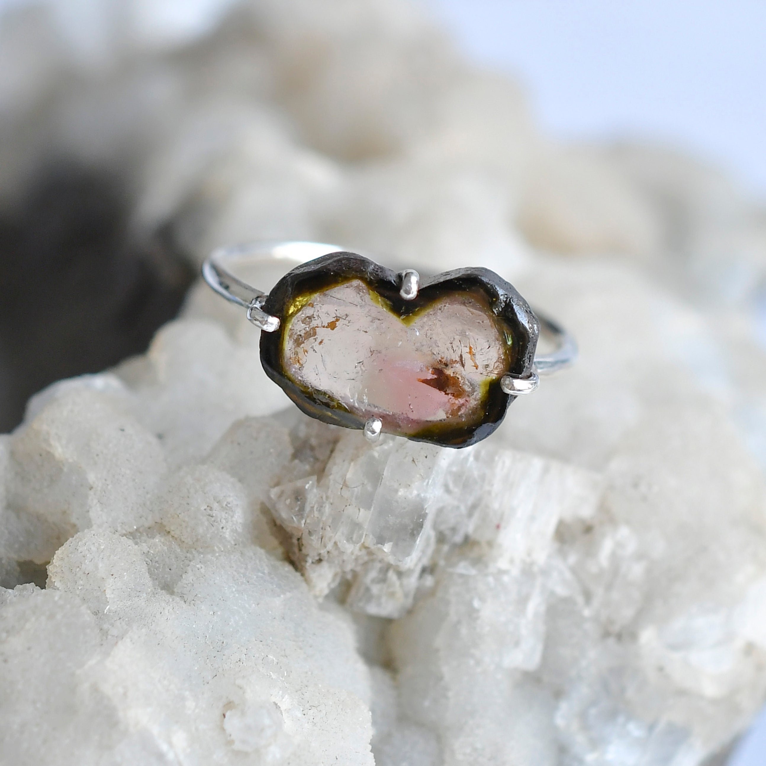 Watermelon Slice Ring – 925 Sterling Silver