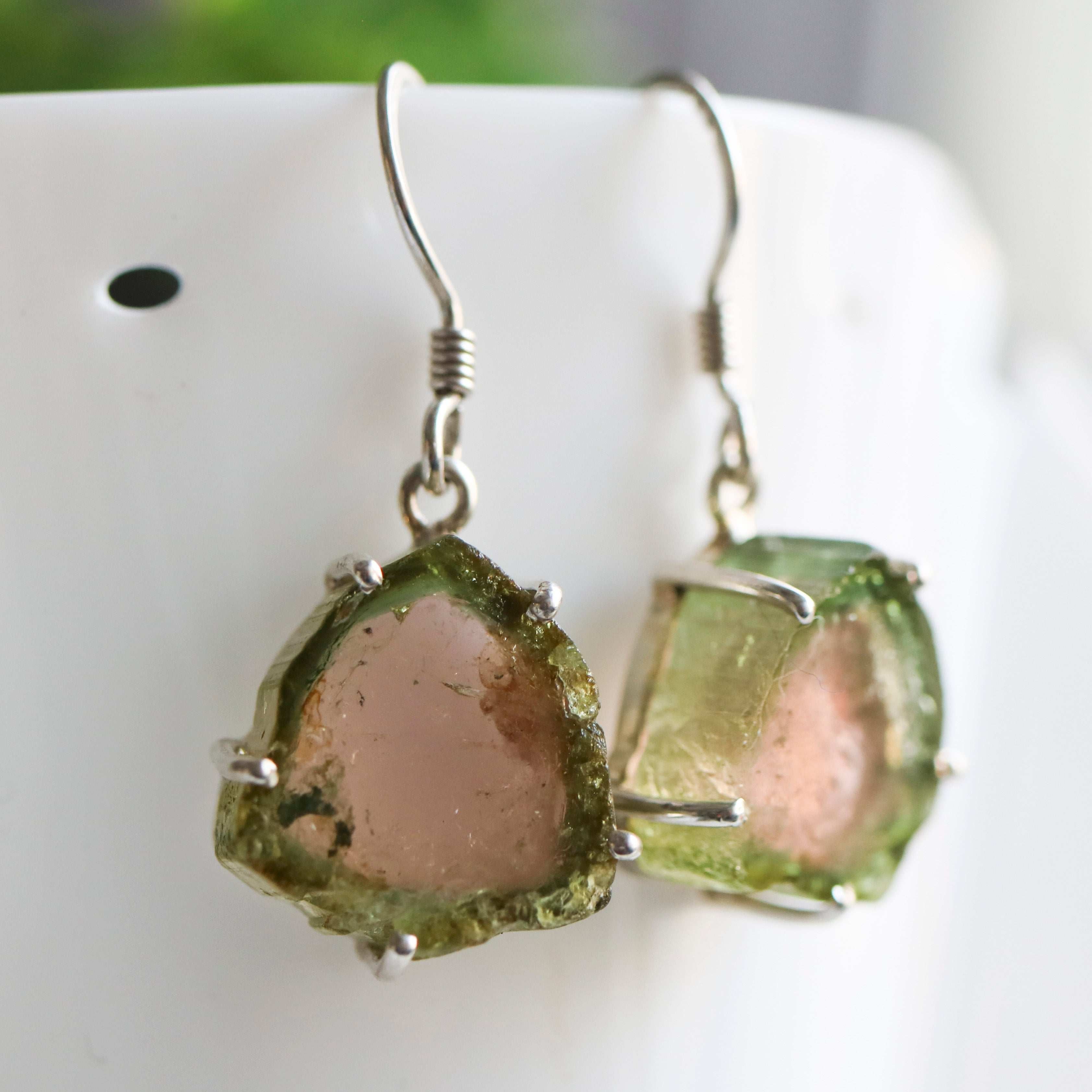 925 Sterling Silver Thick Watermelon Slice Earrings