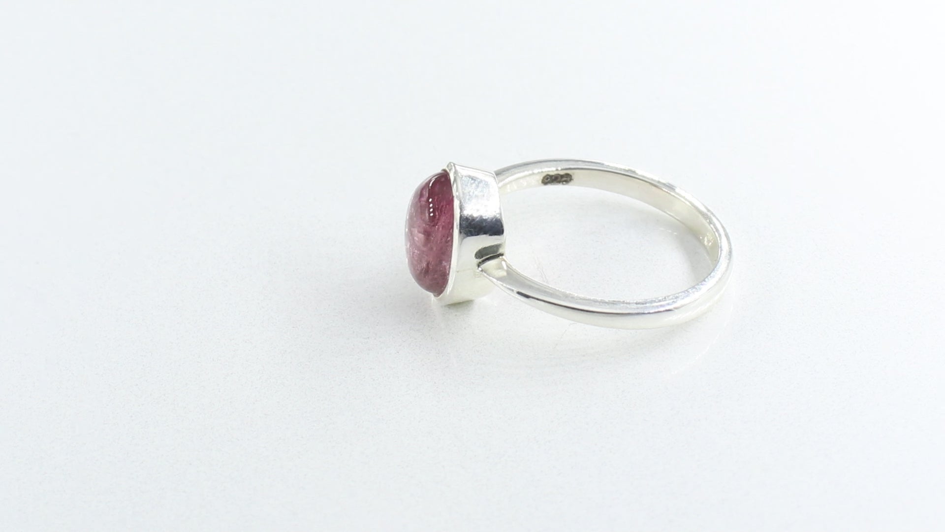 Bi-Color Tourmaline Cabochon Ring (Small) – 925 Sterling Silver