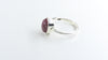Grey & Pink Oval Cabochon Tourmaline Ring – 925 Sterling Silver
