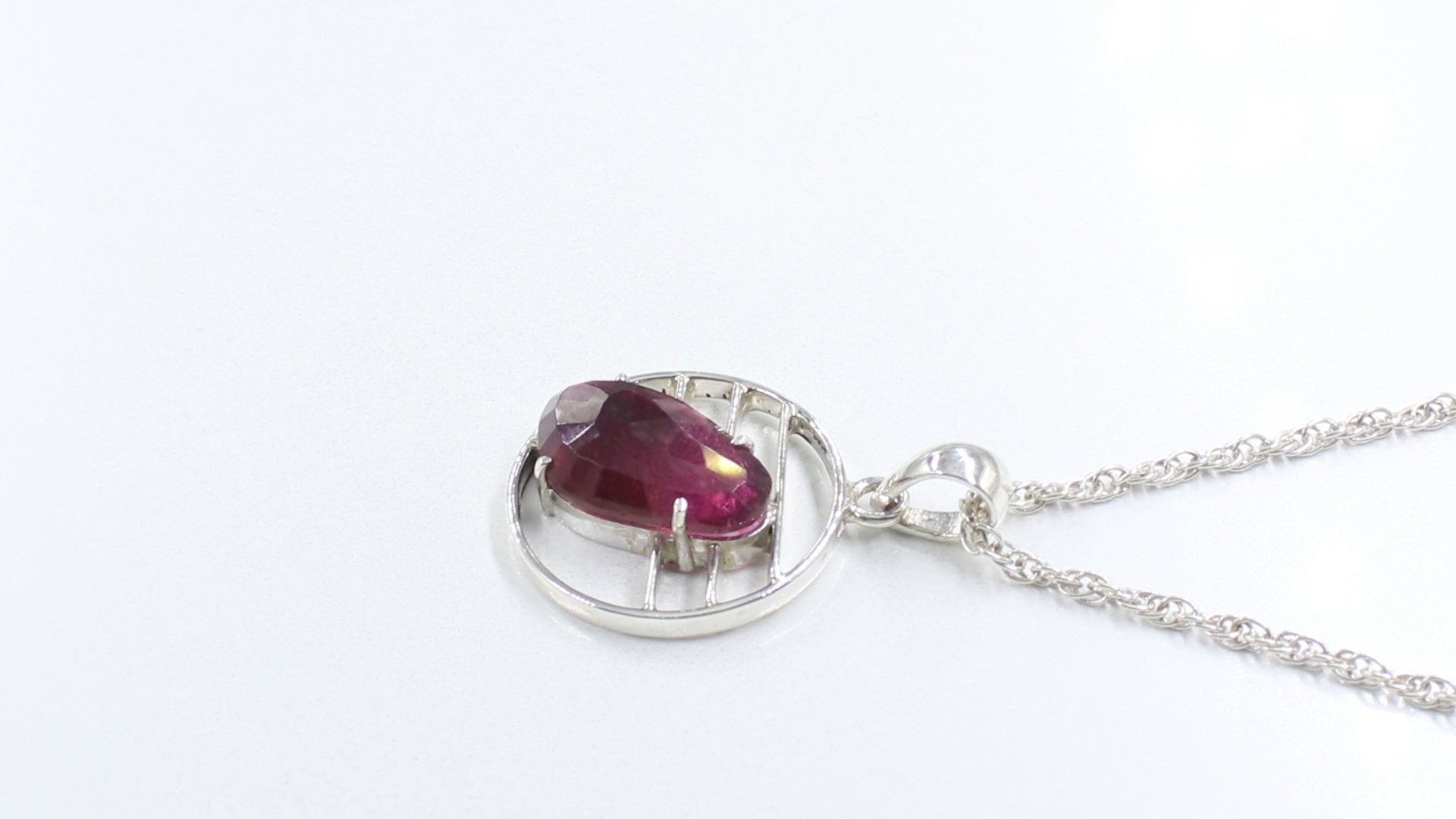 Designer Pink Tourmaline Pendant – 925 Sterling Silver