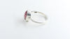 Pink & White Tourmaline Cabochon Ring – 925 Sterling Silver