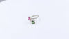 💖💚 Pink & Green Tourmaline Square Cut Ring – 925 Sterling Silver