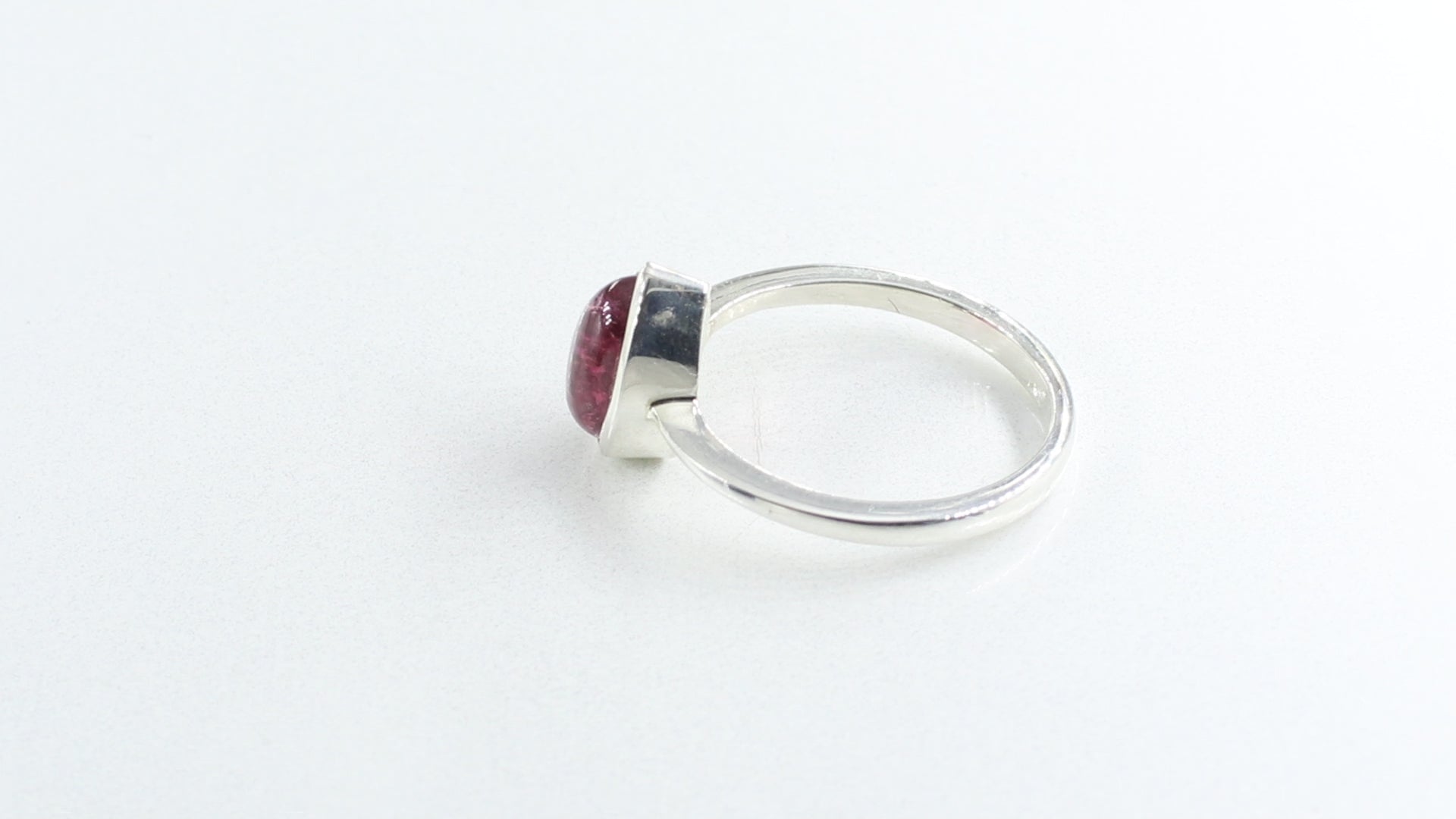 Pink Bi-Color Tourmaline Pear Ring – 925 Sterling Silver