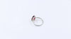 Red Flat Cut Tourmaline Ring – 925 Sterling Silver